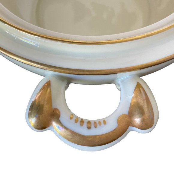 Antique CT Altwasser Ingeborg Cream Gold Rimmed Porcelain Covered Serving Dish - Picture 5 of 15